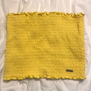 Hollister Yellow Tube Top